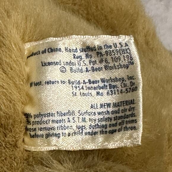 Vintage Build A Bear Lil Cub Butterscotch Classic Teddy Plush Stuffed Animal 14" - Picture 8 of 10